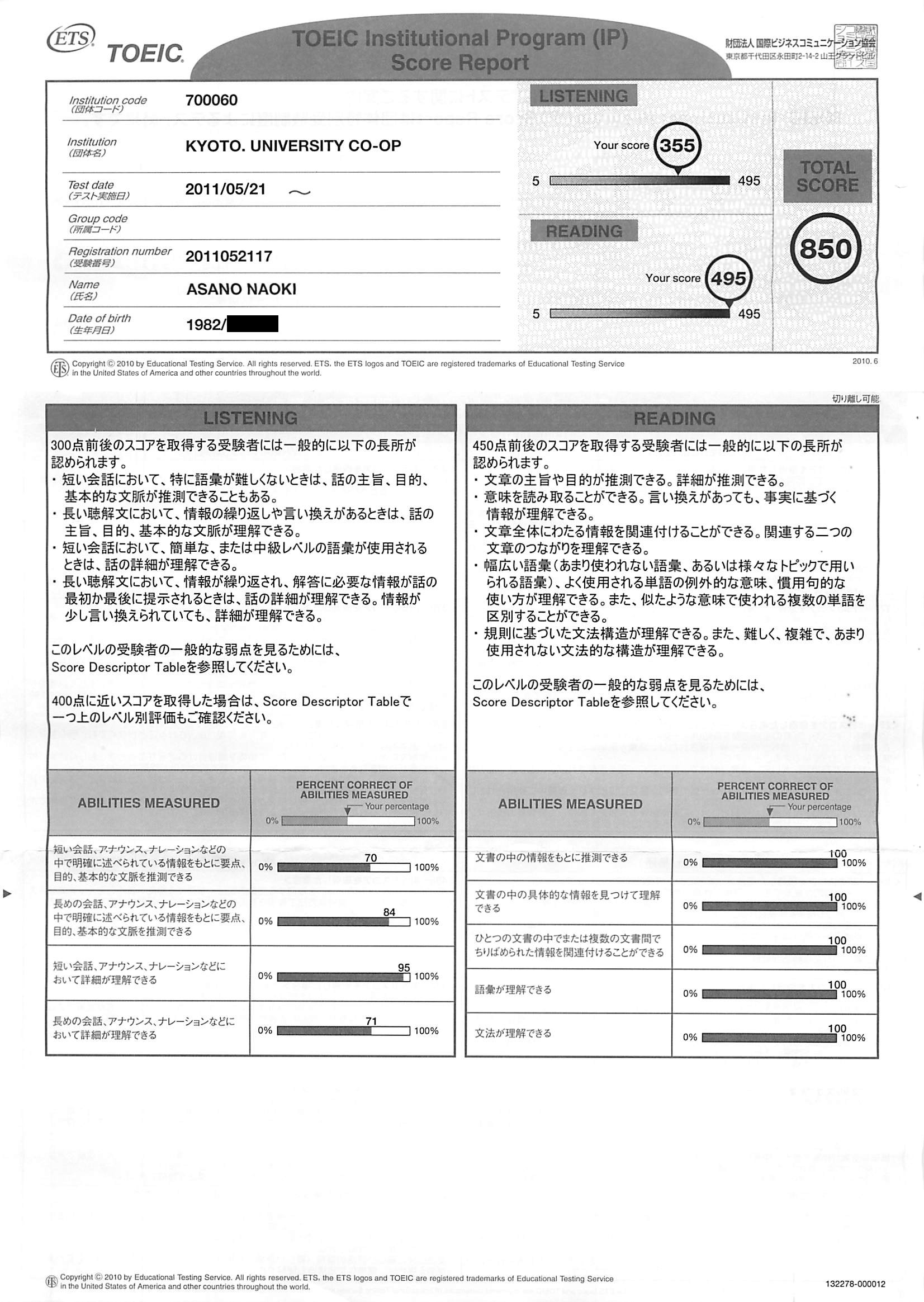 リスニング